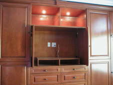 Pocket Doors Open with TV stand