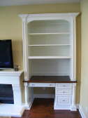 Portola Springs Wood Top White Desk